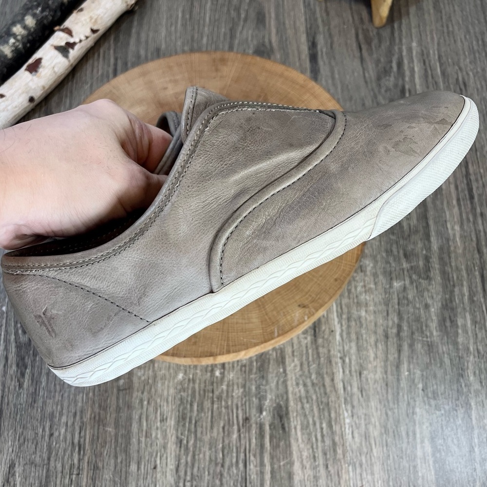 *FRYE | Mindy Slip-On Leather Sneaker Shoes in Tan Brown Size 9.5 - Picture 12 of 16